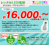 レンタルLEDなら初期費用0円!